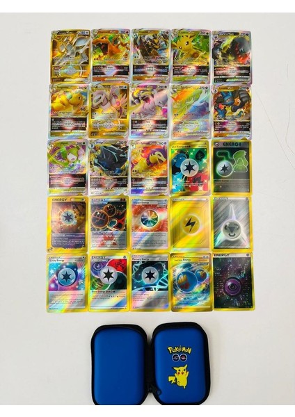 Pokemon Vstar, Energy Parlak Kart ve Pokemon Kart Koruma ve Saklama Çantası (25 Adet Kart)