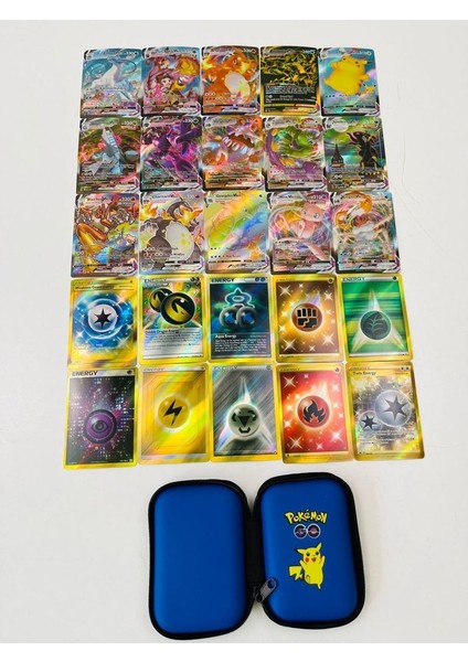 Pokemon Vmax, Energy Parlak Kart ve Pokemon Kart Koruma ve Saklama Çantası