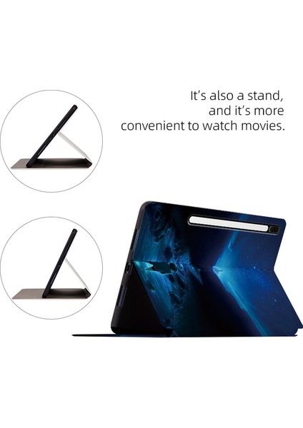 Samsung Galaxy Tab S7 Fe / Sekme S7+ / Sekme S8+ Kılıf Pu Deri Flip Kapak (Yurt Dışından)