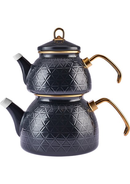 Kristal Antrasit Emaye Midi Çaydanlık fiyatları