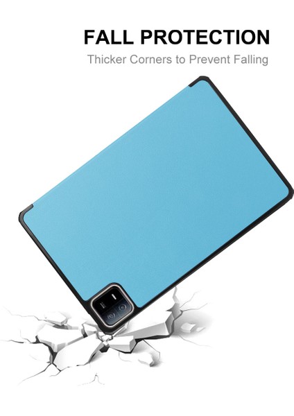 Xiaomi Pad 6 / Pad 6 Pro Deri+Pc Tablet Kılıfı Trifold Stand Kapağı Otomatik Uyandırma / Uyku (Yurt Dışından) indirimleri