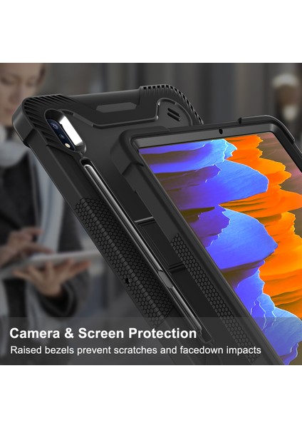 Samsung Galaxy Tab S8 Ultra Kickstand Tablet Kılıfı Silikon + Pc Şok Geçirmez Kapak (Yurt Dışından) modelleri
