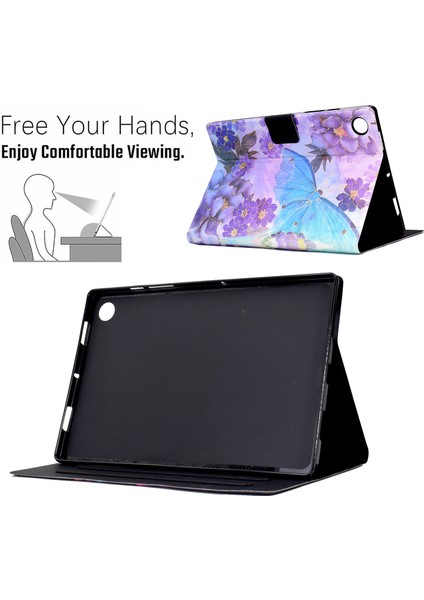 Samsung Galaxy Için Deri Kapağı Tab A8 10.5 (2021) X205 / X200 Kart Yuvaları Tablet Kılıfı (Yurt Dışından)