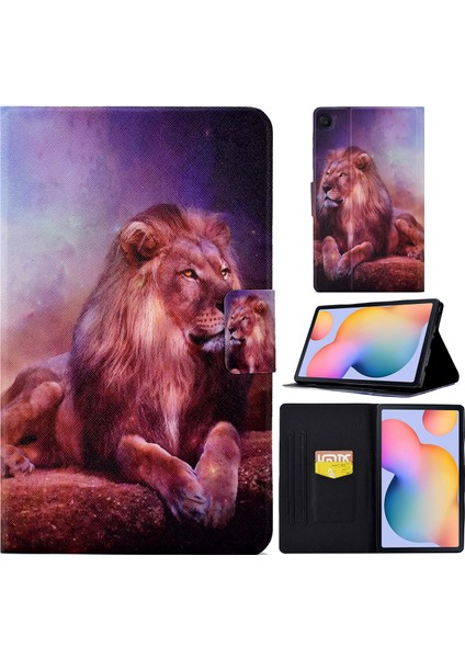 Samsung Galaxy Tab S6 Lite / Tab S6 Lite (2022) Pu Deri Tablet Kılıfı Görüntüleme Stand Otomatik Uyanma / Uyku Kapağı Tutucu (Yurt Dışından)