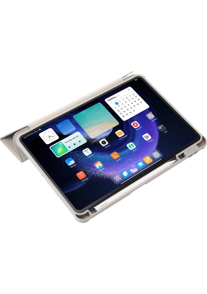 Xiaomi Pad 6 / Pad Için 6 Pro Tri-Katı Stand Tablet Kılıf Pu Deri Şeffaf Akrilik Tpu Kapak (Yurt Dışından)