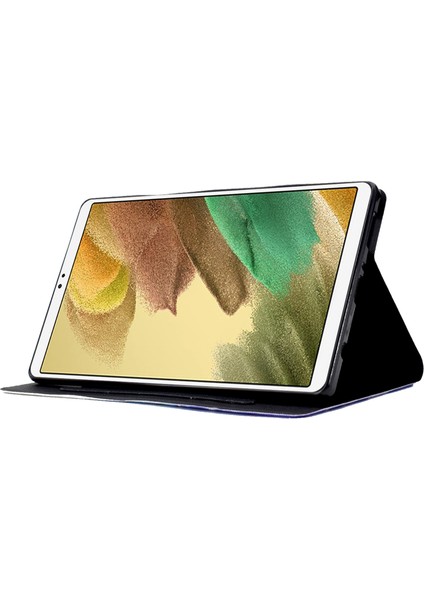 Xfashion Samsung Galaxy Tab A7 Lite 8.7 Inç SM-T220 Tablet Kılıf Pu Deri Stand Kart Tutucu Kapak Otomatik Uyku / Uyan (Yurt Dışından)