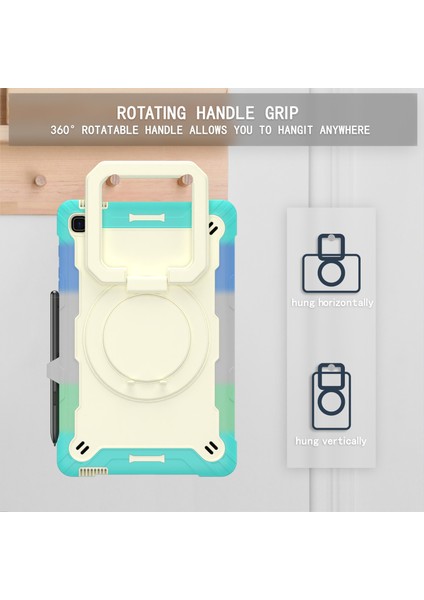 Samsung Galaxy Tab S6 Lite P610 P615 / Tab S6 Lite (2022) P613 P617 P619, Silikon+Pc Kickstand Sağlam Kapak (Yurt Dışından)
