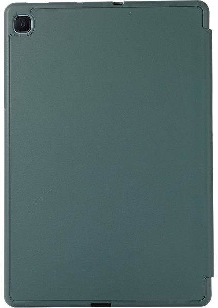 Samsung Galaxy Tab S6 Lite / Tab S6 Lite (2022) Için Deri Tablet Kasası, Düz Renkli Üç Katlı Stand Kapağı (Yurt Dışından)