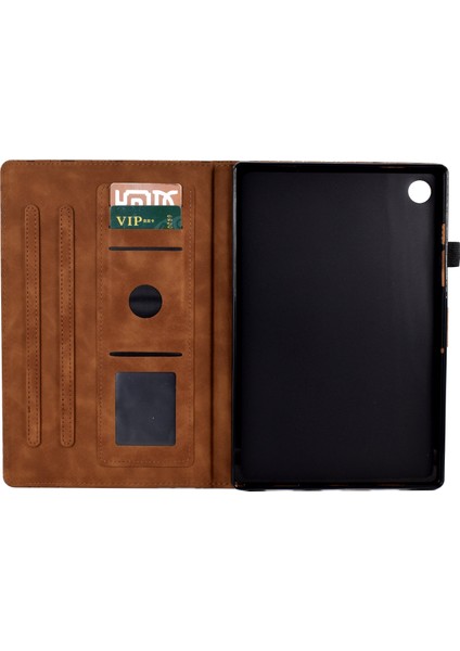 Samsung Galaxy Sekmesi Için A8 10.5 (2021) X200 X205 / (2022) Stand Tablet Kılıf Deri Kart Tutucu Ağaç Kapağı (Yurt Dışından) fırsatları