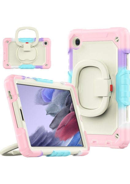 Samsung Galaxy Tab A7 Lite 8.7 Inç T220 / T225 Pc + Silikon Koruyucu Kılıf Için Anti-Drop Tablet Kılıfı 360 Derek Kapak (Yurt Dışından)