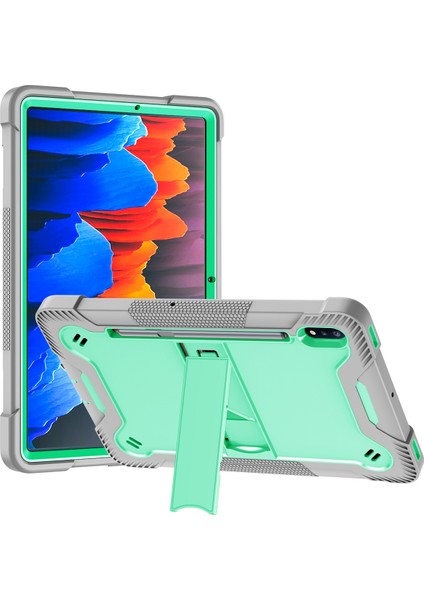 Samsung Galaxy Tab S8 / S7 Için Şok Geçirmez Kapak, Kickstand Silikon + Pc Tablet Kılıfı (Yurt Dışından)
