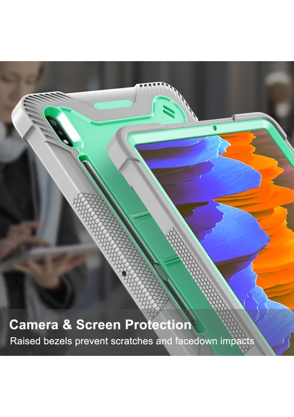 Samsung Galaxy Tab S8 / S7 Için Şok Geçirmez Kapak, Kickstand Silikon + Pc Tablet Kılıfı (Yurt Dışından) fiyatları