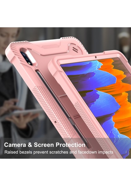 Samsung Galaxy Tab S8 / S7 Için Şok Geçirmez Kapak, Kickstand Silikon + Pc Tablet Kılıfı (Yurt Dışından) fiyatları