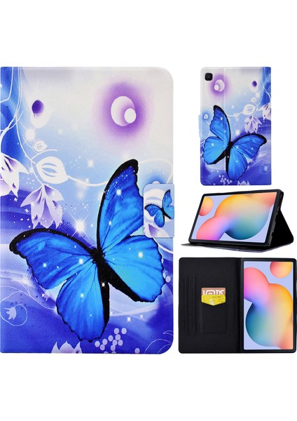 Samsung Galaxy Tab S6 Lite / Tab S6 Lite (2022) Pu Deri Tablet Kılıfı Görüntüleme Stand Otomatik Uyanma / Uyku Kapağı Tutucu (Yurt Dışından)