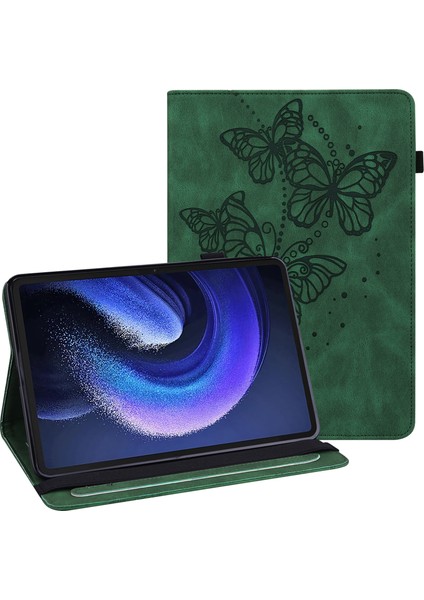 Xiaomi Pad Için 6 Pu Deri Kılıf Kelebek Cüzdan Fonksiyonu Stand Tablet Kapak (Yurt Dışından)