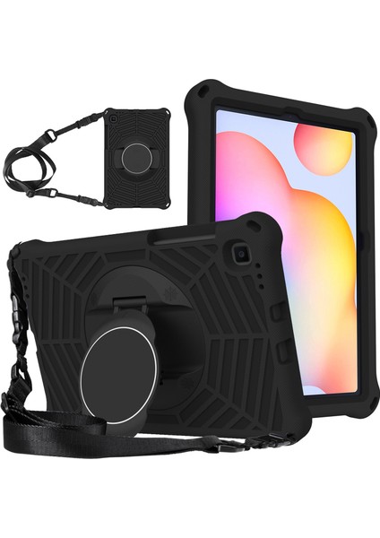 Samsung Galaxy Tab S6 Lite (2020) SM-P610 P615 / (2022) Kickstand Tablet Kılıfı Örümcek Web Doku Eva+Pc Kapağı (Yurt Dışından)
