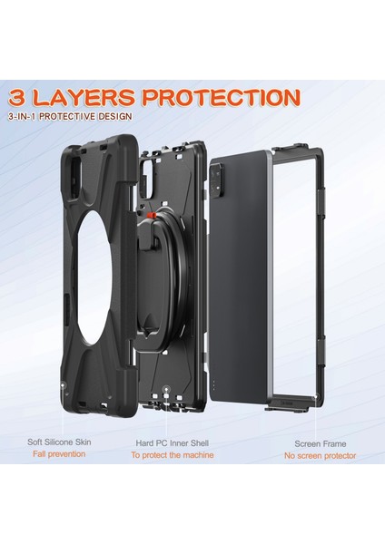 Xiaomi Pad Için 6 Pc+ Silikon Tablet Kılıf Dönen El Kavrama Kickstand Cover (Yurt Dışından) fırsatları