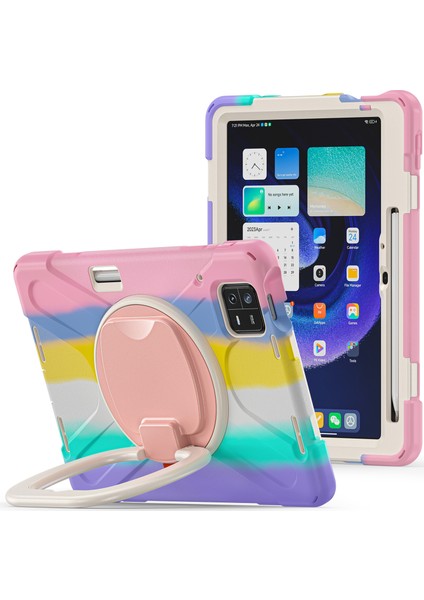 Xiaomi Pad Için 6 Pc+ Silikon Tablet Kılıf Dönen El Kavrama Kickstand Cover (Yurt Dışından)