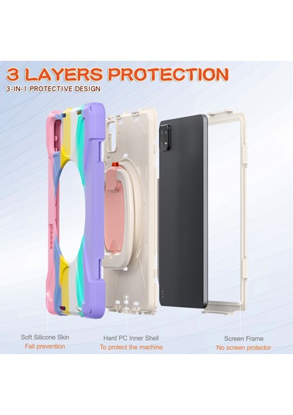 Xiaomi Pad Için 6 Pc+ Silikon Tablet Kılıf Dönen El Kavrama Kickstand Cover (Yurt Dışından) fırsatları
