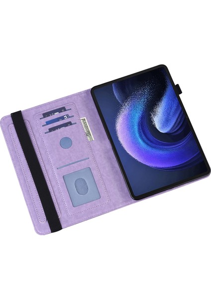 Xiaomi Pad Için 6 Anti-Çizelge Pu Deri Tablet Stand Kılıfı Çiçek Baskı Cüzdan Tablet Kapağı (Yurt Dışından) fırsatları