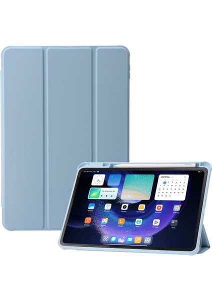 Xiaomi Pad 6 / Pad Için 6 Pro Tri-Katı Stand Tablet Kılıf Pu Deri Şeffaf Akrilik Tpu Akıllı Kapak (Yurt Dışından)