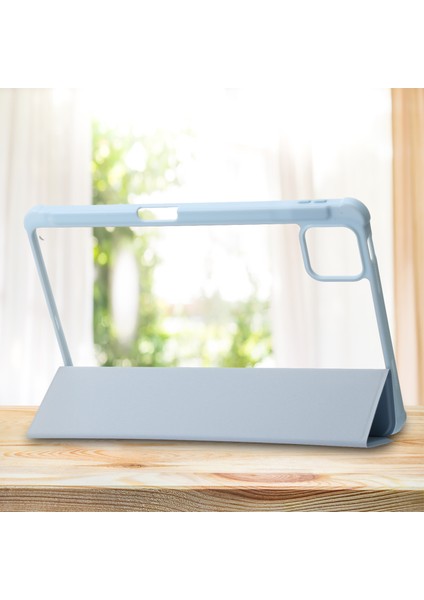Xiaomi Pad 6 / Pad Için 6 Pro Tri-Katı Stand Tablet Kılıf Pu Deri Şeffaf Akrilik Tpu Akıllı Kapak (Yurt Dışından) fırsatları