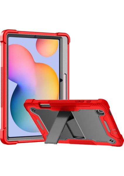 Samsung Galaxy Tab S6 Lite (2022) / S6 Lite Esnek Silikon + Pc Tablet Kılıf Kickstand Koruma Kapağı (Yurt Dışından)