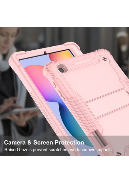 Samsung Galaxy Tab S6 Lite (2022) / S6 Lite Esnek Silikon + Pc Tablet Kılıf Kickstand Koruma Kapağı (Yurt Dışından) fırsatları