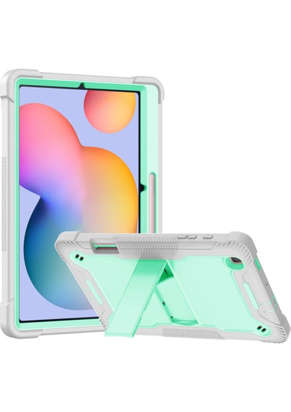 Samsung Galaxy Tab S6 Lite (2022) / S6 Lite Esnek Silikon + Pc Tablet Kılıf Kickstand Koruma Kapağı (Yurt Dışından)