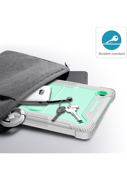 Samsung Galaxy Tab S6 Lite (2022) / S6 Lite Esnek Silikon + Pc Tablet Kılıf Kickstand Koruma Kapağı (Yurt Dışından)