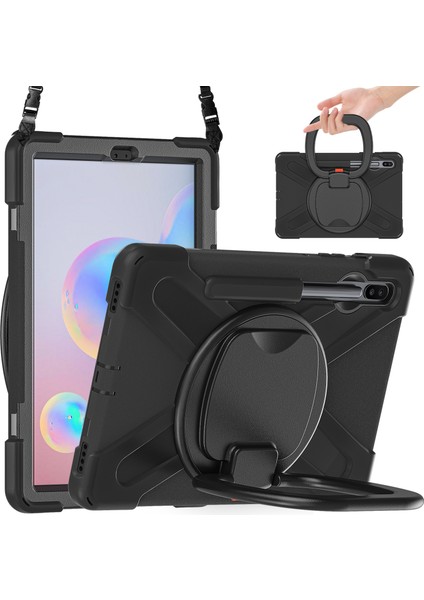Samsung Galaxy Tab S6 T860 Için Tablet Kılıfı, Pc + Silikon El Kayışı Tablet Kapak (Yurt Dışından)