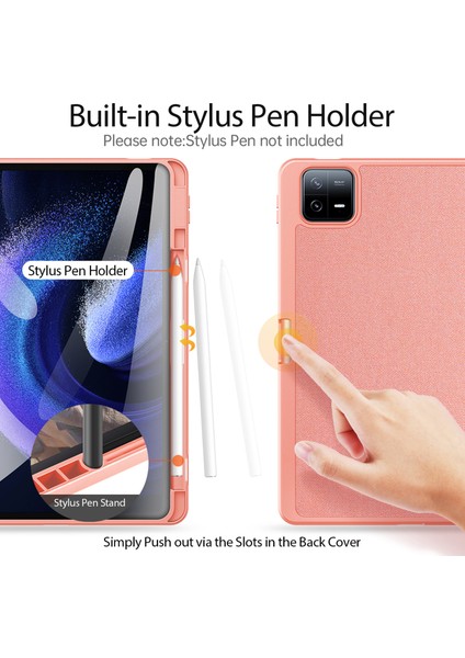 Xiaomi Pad 6 / Pad 6 Pro Tablet Kılıfı Pu Deri Tam Gövde Üçlü Stand Folio Akıllı Kapak (Yurt Dışından)