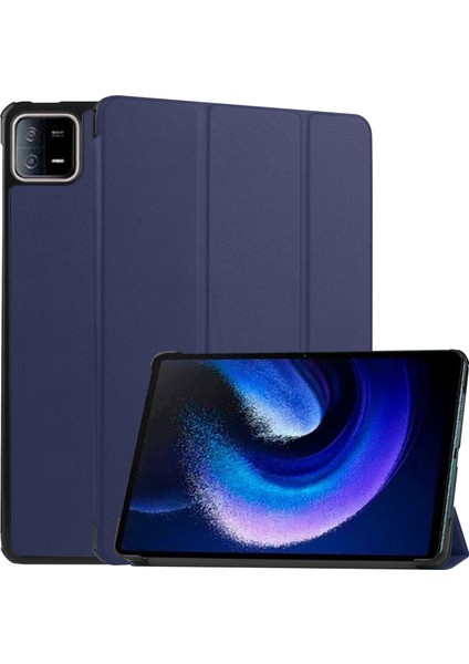 Xiaomi Pad Için 6 Tri Katlı Stand Tablet Kılıf Otomatik Uyanma / Uyku Deri Tablet Kapak (Yurt Dışından)