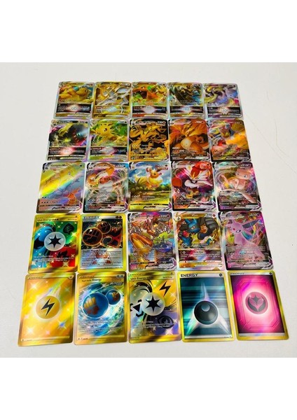 Pokemon Kart Vstar ,vmax, Gx, Energy Kartları ve Pokemon Kart Koruma Çantası Bir Arada 25 Adet Kart fiyatları