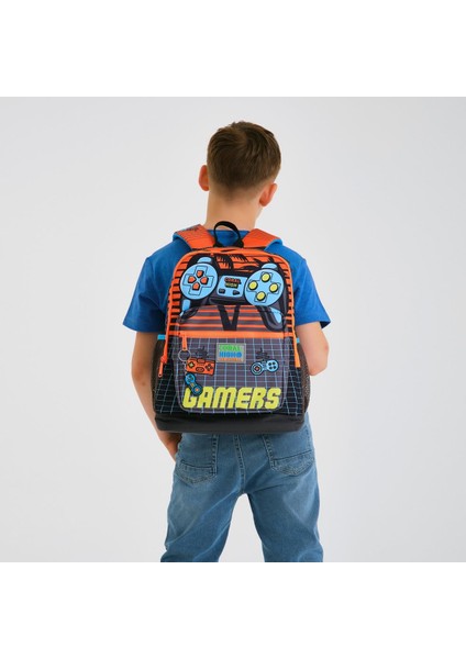 Kids Gri Turuncu Gamer Desenli 2'li Okul Çanta Seti SET0223746 fiyatları