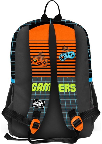Kids Gri Turuncu Gamer Desenli 2'li Okul Çanta Seti SET0223746 indirimleri
