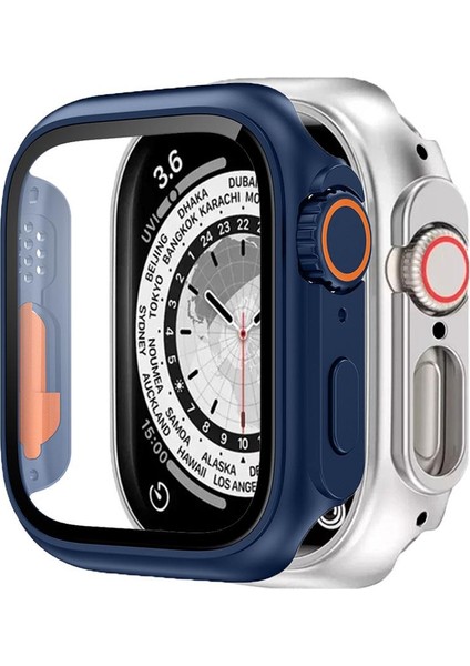 Apple Watch 41MM Ultra Dönüştürücü Lacivert Kasa ve Ekran Koruyucu