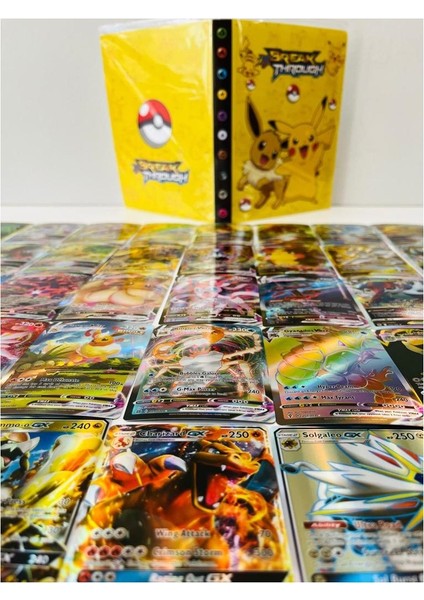 Abetto Market Pokemon Gx, Vmax, Vstar, Energy Set 50 Adet Pokemon Parlak Oyun Kartı & Albüm Set