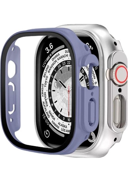Apple Watch Ultra 49mm Sense Kasa ve Ekran Koruyucu Lila