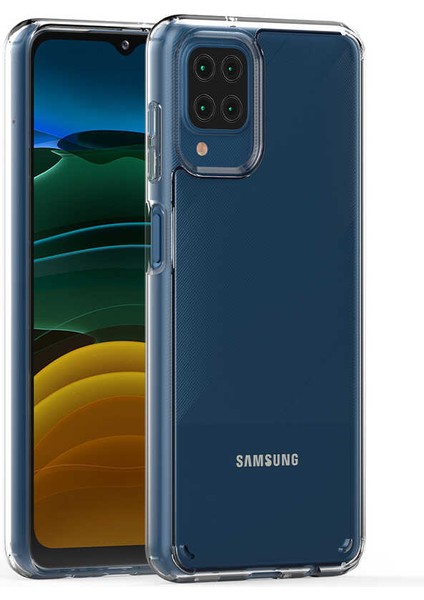 Samsung Galaxy A12 Kılıf Cos Köşeleri Yükseltilmiş Darbe Korumalı Şeffaf Kılıf