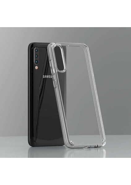 Samsung Galaxy A70 Kılıf Cos Köşeleri Yükseltilmiş Darbe Korumalı Şeffaf Kılıf