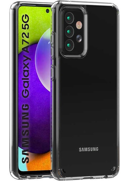 Samsung Galaxy A72 Kılıf Cos Köşeleri Yükseltilmiş Darbe Korumalı Şeffaf Kılıf