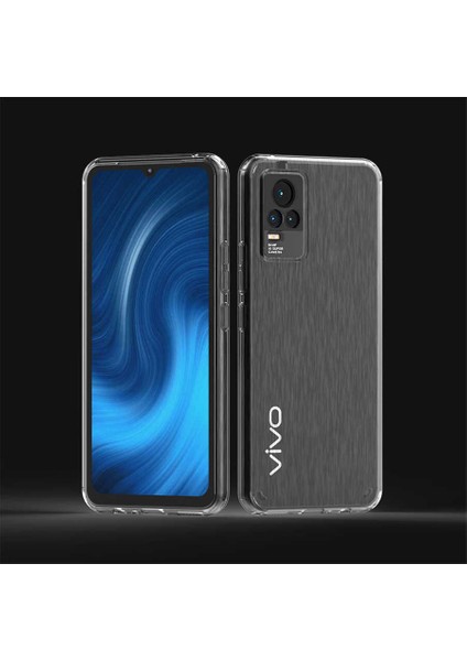 Vivo V21 Kılıf Cos Köşeleri Yükseltilmiş Darbe Korumalı Şeffaf Kılıf