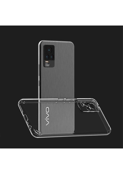 Vivo V21 Kılıf Cos Köşeleri Yükseltilmiş Darbe Korumalı Şeffaf Kılıf