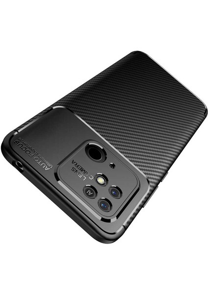 Xiaomi Redmi 10C Kılıf Karbon Fiber Desenli Silikon Kılıf