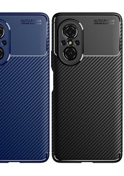 Huawei Nova 9 Se Kılıf Karbon Fiber Desenli Silikon Kılıf