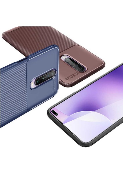 Xiaomi Poco X2 Kılıf Karbon Fiber Desenli Silikon Kılıf