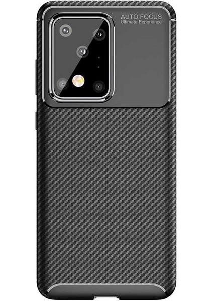 Samsung Galaxy S20 Ultra Kılıf Karbon Fiber Desenli Silikon Kılıf