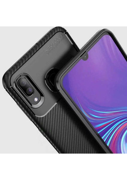 Samsung Galaxy A20 Kılıf Karbon Fiber Desenli Silikon Kılıf