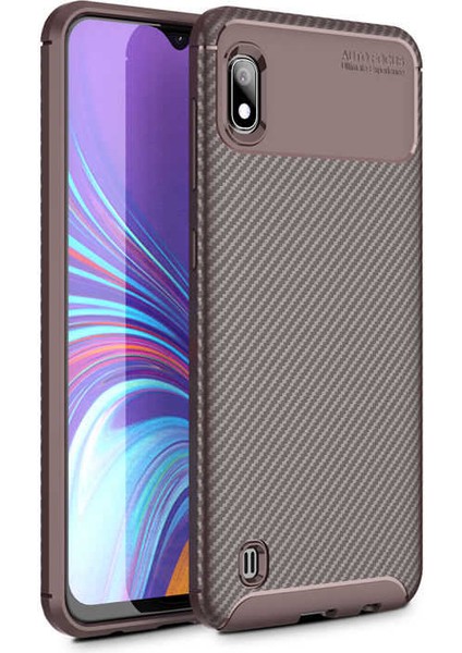 Samsung Galaxy A10 Kılıf Karbon Fiber Desenli Silikon Kılıf